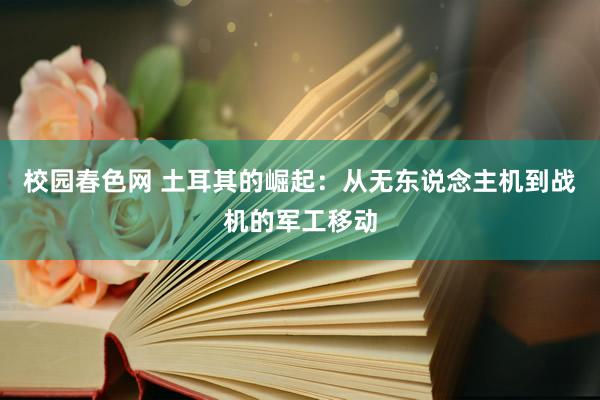 校园春色网 土耳其的崛起：从无东说念主机到战机的军工移动